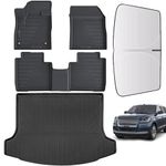 AltraVos Floor Mats & Trunk Mat for 2024 Lincoln Nautilus/MKX,TPE All Weather Protection 1st & 2nd Row Car Floor Liners Front & Cargo Liners Accessories-Black