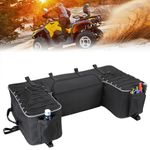 KEMIMOTO ATV Storage Bags Rack Bag Water-Resistant Cushion & Removable Built-in Frame ATV Cargo Bag Large Four Wheeler ATV Rear Seat Bag Seat for Passenger