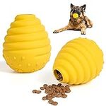 Indestructible Dog Toy, IFurffy Dog Toys for Aggressive Chewers Honeycomb Shape Puppy Teething Toys Natural Rubber Durable Puppy Chew Toys for Teething, IQ Training, Mental Enrichment