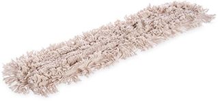 Carlisle 364753600 Flo-Pac Cotton Tie Back Dust Mop, 36" Length x 5" Width, Natural (Pack of 12)