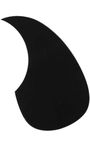 FLARE Acoustic Guitar Pickguard Self-Adhesive Duck Anti-Scratch PVC Mirror Effect Durable Sticker for Guitars (Black PICKGUARD