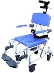 EZee Life Tilt Shower Commode Bath Toilet Transport Chair with 5 casters Aluminum by EZee Life Commode