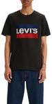 Levi's Men's Sportswear Logo Graphic T-Shirt, Sportswear Beautiful Black+, M