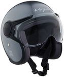 Vega Jet Open Face Helmet Anthracite, Size:L(59-60 cm)