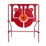 Atflbox 5 in 1 Pellet Gun Resetting Target, Heavy Metal Spinning Airgun Rifles and BB Gun Shooting Target for Outdoor and Backyard, Rated for .177 .20 .22 Caliber