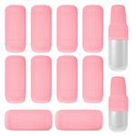 Aucuu 10 PCS Elastic Sleeves for Travel, Silicone Toiletry Sleeves for Travel Size Bottles, Reusable Leak Proof Bottle Covers for Body Wash Shampoo Container In Luggage