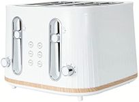 Anko 4 Slice Toaster - White Variable browning control Slide out crumb tray