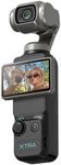 Xtra Muse, Vlogging Camera with 1'' CMOS & 4K/120fps Videos, Pocket Camera with 3-Axis Gimbal Stabilizer, Fast Focusing, Face/Object Tracking, Digital Video Camera for Photography, Digital Camera