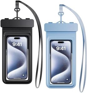 TUSEASY Funda Acuatica Movil [2 Pieza] IPX8 Funda Movil Impermeable Agua Bolsa Estanca Sumergible Protector para iPhone 15 14 13 12 11 Pro MAX Plus, Samsung S23 S22 Ultra hasta 7 Pulgadas