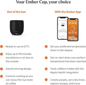 Ember Smart Mug, 178ml – Temperature Control, Black