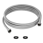 JUWO 12 FT Washing Machine Hoses, 3/4" FHT Stainless Steel Washer Hoses, for Long-Distance Water Supply in Large Residences