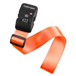 travel inspira Luggage Straps with TSA Combination Lock - Adjustable, Easy to Use, Protect Your Luggage, Orange