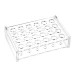 sourcing map Test Tube Rack Holder Lab Stand Acrylic 24 Holes 11mm Diameter for 1.5ml,2ml Clear 2Pcs