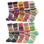 GLCMXMART wool socks for women, warm thermal thick winter socks for women cold weather, gift for women her, Wws-003, 6-10