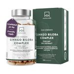 Ginkgo Biloba High Strength -7500mg (50:1 Extract) + Bacopa Monnieri, Ginseng and Ginkgo Biloba Herbal Supplements + VIT B6, B1, B2, & Zinc -180 Nootropic Ginkgo Biloba Capsules - Packed w/Flavonoids