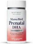 Best Nest Wellness Mama Bird Prenatal DHA Vitamin, Prenatal Omega 3 DHA Supplements, Supports Baby's Brain & Eye Development, 500 mg Triglyceride Fish Oil, Easy to Swallow Lemon Flavor Softgels, 60 Ct