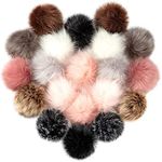 20 Pcs Faux Fur Pom Poms for Hats -