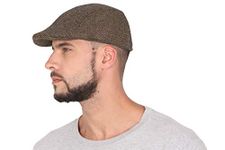 FabSeasons Self Designed Polyester Golf Flat Cap Brown