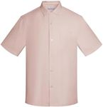 Havana Breeze Men's Silk Hawaiian Short Sleeve Button Down Shirt Casual Tropical Holiday Beach Shirts Beige