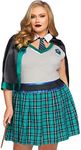 Leg Avenue Women's Sinister Spellcaster Wzard Adult Sized Costumes, Green/Blue, 1X 2X US