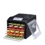 BioChef Arizona Sol 6 Tray Food Dehydrator, BPA Free, Stainless Steel, Black, One Size