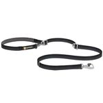 RUFFWEAR Switchbak Dog Lead, Double Ended Lead for Dogs, Strong Adjustable Dog Lead, Hand Held Over Shoulder or Waist Worn Hands-Free Dog Training Lead, 0.8-2.1m No Tangle Dog Leash, Basalt Grey