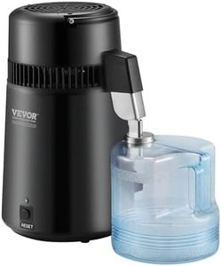 VEVOR 4L 1.05 Gallon Pure Water Purifier Filter for Home Countertop, Water Distiller, 750W Distilled Water Maker, Stainless Steel Interior Distiller Water Making Machine to Make Clean Water, Black