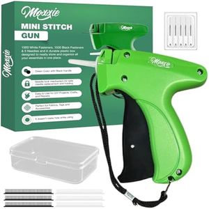 All in One Clothing Stitch Gun for Clothes Kit with Case, 6 Needles, 3000 Black & White Fasteners, Tagging Gun for Clothing, Price Gun, Quick Stitch Hemming Tool, Strong Needle & Jam-Free Handle