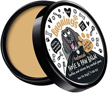 Bugalugs Dog Paw Pad Balm & Dog Nose Balm 30 g (1.06 oz) - Moisturizing Dog Paw Balm That Creates an Invisible Barrier That Protects and Heals Dry Cracked Paws - All-Natural Dog Paw Balm with Oatmeal