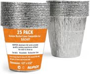 NUPICK 25 Pack BAC407 Grease Bucket Liner Compatible for Traeger Pro Series 575/780, 22/34 Series, Ironwood 650/885 Grills, Grill Accessories for Traeger, 4.9" x 4.5"