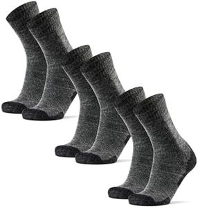 DANISH ENDURANCE Merino Wool Hiking Socks, Thermal Outdoor & Trekking Socks, Wool Socks, Anti-Blisters, Padded, for Men, Women & Children, 3 Pairs