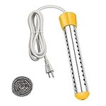 Immersion Heater, GESAIL 1500W Submersible Immersion Water Heater with Full 304 Stainless-Steel Guard, Bucket Heater Heats 5 Gallons of Water in Mimutes Yellow