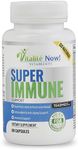 Super Wellness Immune Booster - Immunity Support with 25 Vitamins, Herbs, Superfoods, Mushrooms - Vitamins C & E - Selenium - Turmeric - Immune Defense Supplement - 60 Capsules