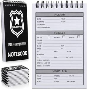 Teling 12 Pcs Public Safety Police Field Interview Notebook Report Notepad for Law Enforcement Officer Gifts Ticket Book Notebook Cop Interview Equipment Accessories, 70 Sheets/ 140 Pages