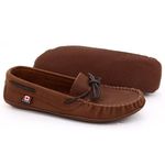 ZEROSTRESS - CHAYTON Men's Moccasin/Slipper - Genuine Cow Leather - Leather sole - Hand Laced