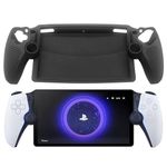 Qoosea for Sony PlayStation Portal Case Silicone Shock-Absorption Anti-Fingerprint Scratch Resistant Cover Case for PlayStation Portal - Black