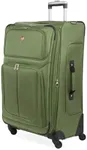 SwissGear Sion Softside Expandable Luggage, Evergreen, Checked-Large 29-Inch