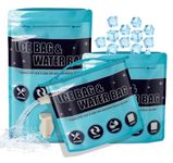 ilauke Reusable Ice Packs for Coolers, Reusable Ice Bag 5lb & 2.5lb, 3Pcs Ice Cube Bag & Water Bag, Keep Dry & Cold, Large Ice Pack for Cooler Leakproof, Water Container for Camping Hiking and Fishing