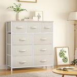 YITAHOME Dresser for Bedroom with 9 Drawers - Organizer Unit for Living Room, Hallway, Closets (Antique White)