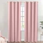 KOUFALL Dorm Room Essentials for Girls,College Blackout Dusty Blush Pink Curtains for Coquette Room Decor