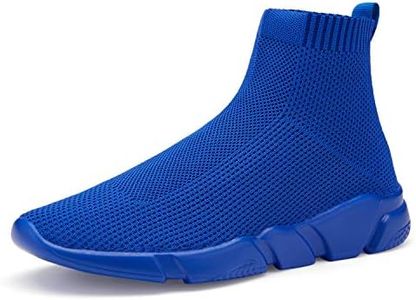 VAMJAM Men's Socks Sneakers Slip On Lightweight Breathable Comfortable Fashion Walking Shoes All Blue Size 7