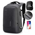 Winking Pro Pack-17.3" Lightweight Travel Laptop Backpack, Business Travel Computer Bag Slim Laptop Rucksack with USB Charging Port TSA Lock Anti Theft Bag Water Resistant for 17-Inch Laptop Bag