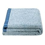 spencer & whitney Bed Throws Blankets Wool Blanket Blue Herringbone Throw Blanket Large Wool Blanket Queen Blanket for Bed