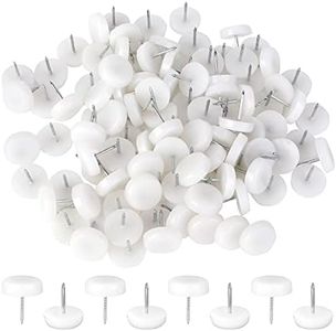 Fulaicai 100PCS Chair Glides, 16 x 4.3mm Furniture Glides Best Nail on Furniture Sliders Premium Hardware Furniture Tack Chair Leg Feet Protector for Tiled and Hardwood Floors