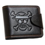 YJacuing Anime One Piece Straw Hat Pirates Jolly Roger Leathercraft Wallet (Faux Leather)