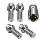 Locking Wheel Nuts/Bolts complete set of 4 + key M12X1.25 106, 107, 108, 109, 206, 207, 208, 209, 306, 307, 308, 406, 407, 604, 607, Expert, J5, J7, J9, Traveller