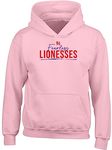 Shopagift England Football Kids Hoodie Fearless Lionesses Fans Gift Hoody Hooded Top Pink