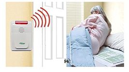 Wireless Bed exit Alarm with Long Term Bed Sensor pad (no Alarm in patient's Room.