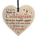 RED OCEAN Chance Made Us Colleagues Wooden Heart Leaving Job Gift For Friend Birthday Thank You Gift Friendship Sign