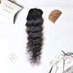 The Indian Extension Company Single Clip Real Human Hair Curly Side Covers Up Patches Extension For Women Girls 18 Inches